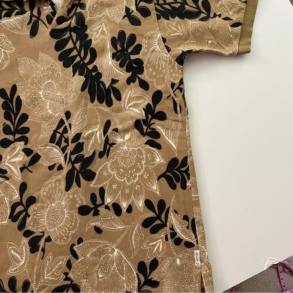 Vintage Chaps Ralph Lauren Collared T Shirt Size‎ L Floral Pattern 100% Cotton